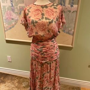 Vintage Albert Nipon silk georgette dress